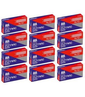 12x Zszywki małe mini "10" 1000 szt. cynkowane, Grand