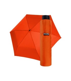 Parasolka damska do kieszeni lub torebki DOPPLER Fiber Havanna tylko 140 g, pomarańczowa