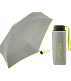 Parasolka do kieszeni lub torebki 17 cm składana na 5 BENETTON, szara