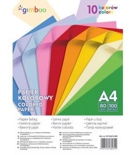PAPIER KOLOROWY PASTELOWY, A5, 10 KARTEK, 115G, INTERDRUK