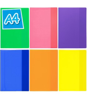 6x kolorowe okładki A4 na zeszyty – każda inna – przezroczyste, mocna folia PVC