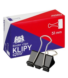 Duże klipy biurowe, klipsy do organizacji dokumentów, papieru, 51 mm (2″), 12 szt., Grand