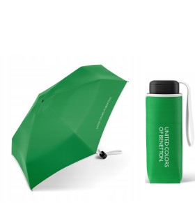 Parasolka do kieszeni lub torebki 17 cm składana na 5 BENETTON, zielona