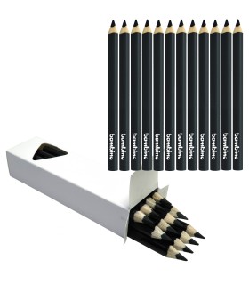 Kredki w drewnianej oprawie grube trójkątne 12 sztuk  Bambino czarne