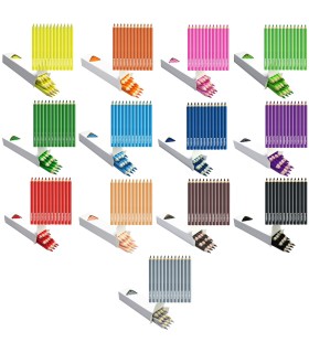 Zestaw 156 kredek Bambino: 13 kolorów x 12 kredek, w TYM SREBRNE, grube trójkątne, w drewnianej oprawie