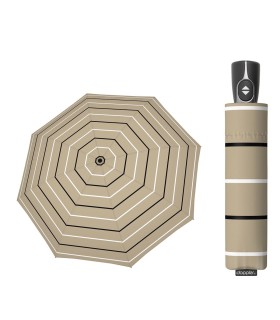 Automatyczna parasolka damska do torebki DOPPLER Fiber Magic, beżowa w paski