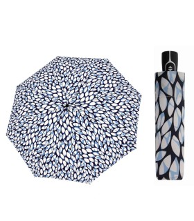 kopia Automatyczna parasolka damska do torebki DOPPLER Fiber Magic, niebieska w listki