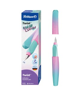 Pelikan Twist Color Edition pióro wieczne – unikalny skręcony korpus, stalówka M