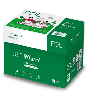 9x Papier biurowy ksero biały do drukarki POLSPEED A4 90g, klasa A, 166CIE, karton, 2250g arkuszy