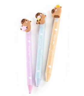 Zestaw 3 wymazywalnych ścieralnych długopisów KIDEA, KAPIBARA