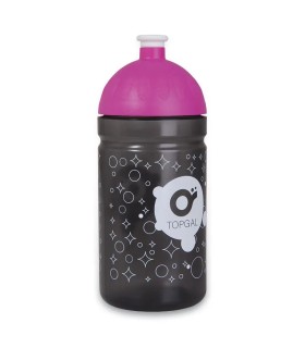 Szaro różowa butelka na wodę bidon 500 ml Topgal