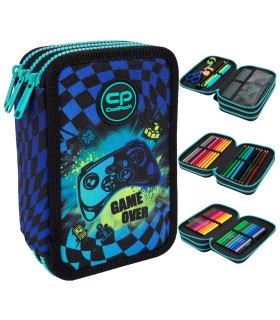 Piórnik potrójny z wyposażeniem Jumper 3 COOLPACK, GAMER CHESS