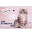 Blok rysunkowy A4 20 białych kartek, Unipap My little friend kotek