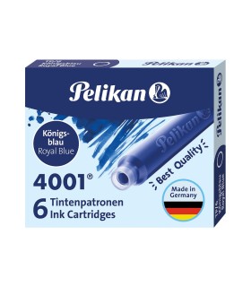 Naboje do piór krótkie niebieskie PELIKAN opakowanie 6 sztuk