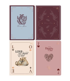 4 X ZESZYT A5, 60 KARTEK, KRATKA Z MARGINESEM, SATIN GOLD dla dziewczynki
