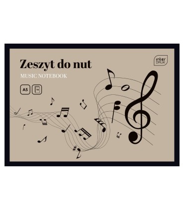 Zeszyt do muzyki nut z pięciolinia A5 16 kartek Interdruk