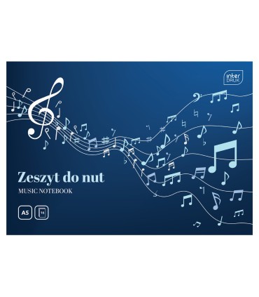 Zeszyt do muzyki nut z pięciolinia A5 16 kartek Interdruk