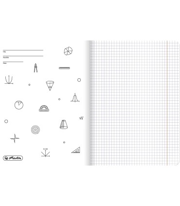 ZESZYT A5 DO MATEMATYKI, 60 KARTEK, KRATKA, HERLITZ
