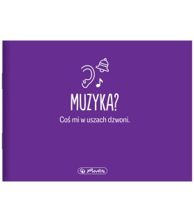 ZESZYT DO MUZYKI / NUT, 16 KARTEK, PIĘCIOLINIA, HERLITZ