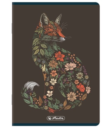 5 SZT. X ZESZYT A5, 32 KARTKI, KRATKA Z MARGINESEM, FLORAL ANIMALS, HERLITZ