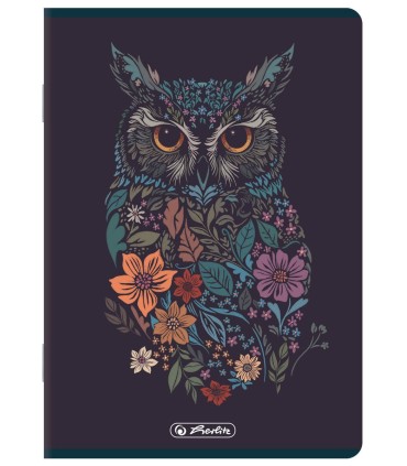 5 SZT. X ZESZYT A5, 32 KARTKI, KRATKA Z MARGINESEM, FLORAL ANIMALS, HERLITZ