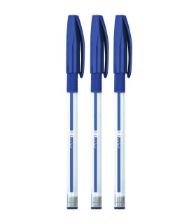 3x długopis kulkowy żelowo-olejowy Easy One Color 0,7 mm Interdruk – niebieski