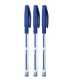 3x długopis kulkowy żelowo-olejowy Easy One Color 0,7 mm Interdruk – niebieski