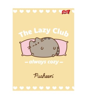 ZESZYT A5, 32 KARTKI, KRATKA z MARGINESEM, UNIPAP, PUSHEEN KOTEK KOT
