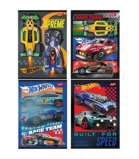 4x ZESZYT A5 32 KARTKI, KRATKA, HOT WHEELS, dla chłopca